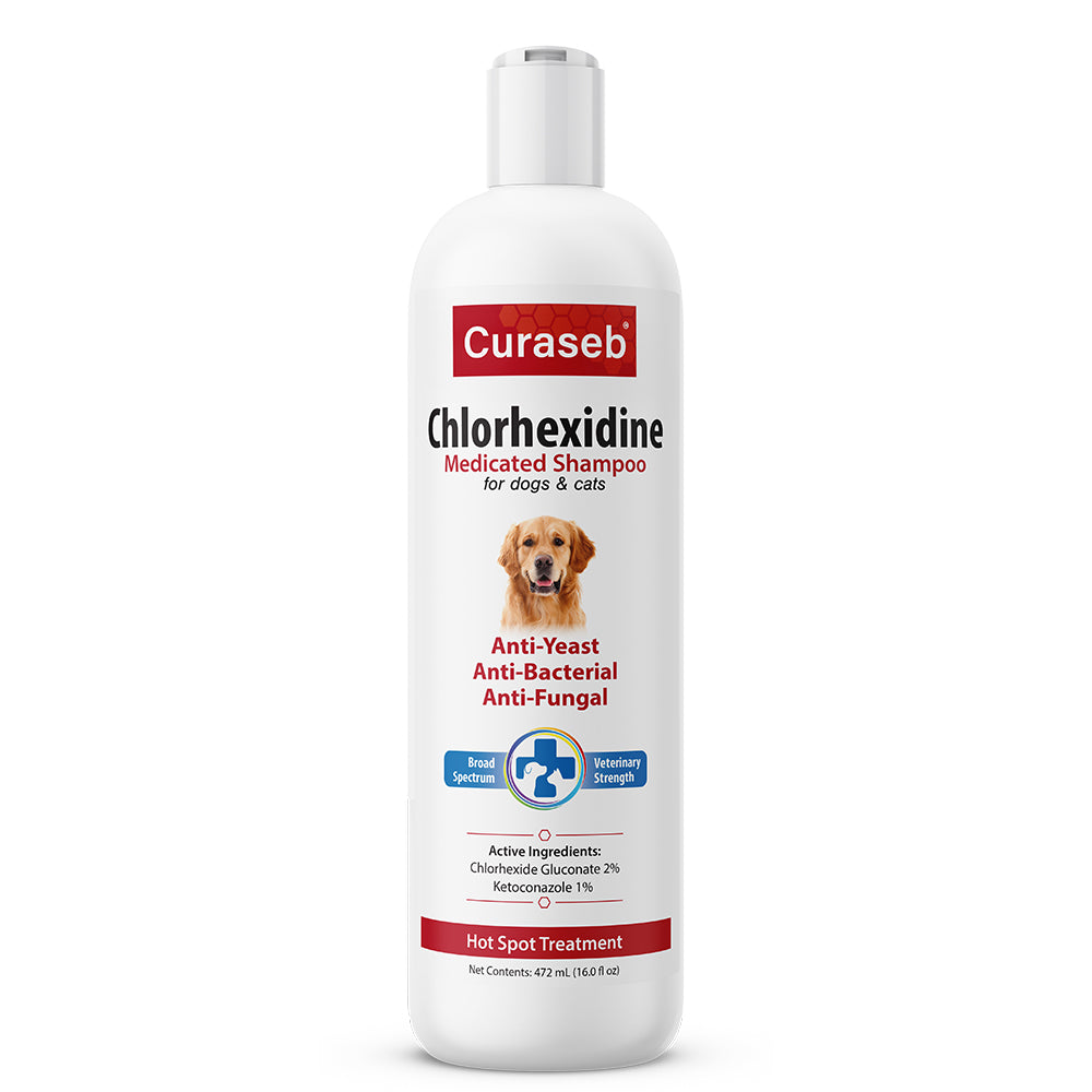 Curaseb Medicated Shampoo Chlorhexidine Ketoconazole for Dogs Cats