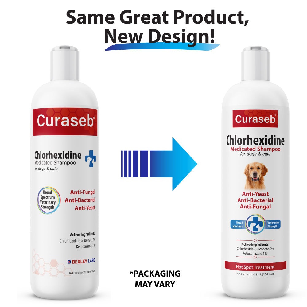 Curaseb Medicated Shampoo Chlorhexidine Ketoconazole for Dogs Ca