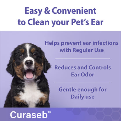 Curaseb Advanced Ear Cleaning Wipes for Dogs & Cats