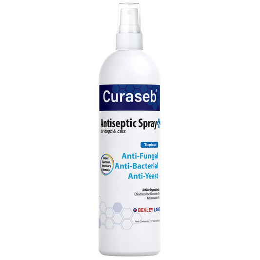Curaseb Medicated Spray - Chlorhexidine & Ketoconazole for Dogs & Cats